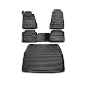 Mercedes E Class 3D Floor-Trunk Mats - Omac - Black - '96-'02